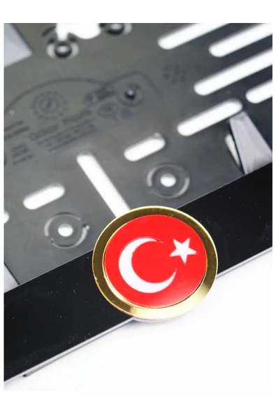 Türk Bayrağı Gold Pleksi Motor Plakal ürün görseli 1