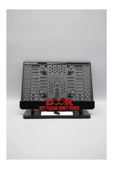 Look Please Dont Touch 3D Kabartmalı Kırımızı Pleksi Motor Plakalık ürün görseli 1