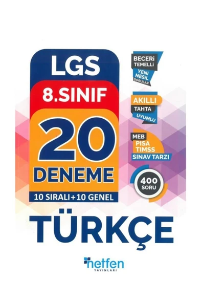 Netfen Yayınları 8. Sınıf Türkçe 20'li Deneme ürün görseli 1