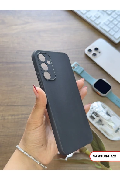 Samsung Galaxy A24 Uyumlu Süper İnce Mat Ultra Thin Silikon Kılıf ürün görseli 1
