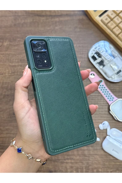 Redmi 10 2022 Uyumlu Premium Deri Dokulu Darbelere Karşı Dayanıklı Nazal Silikon Kılıf ürün görseli 1