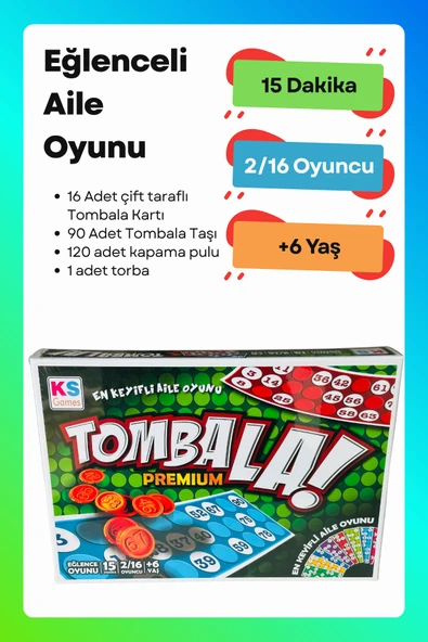 KS Games Tombala Lüks Tombala Premium En Keyifli Aile Oyunu ürün görseli 1