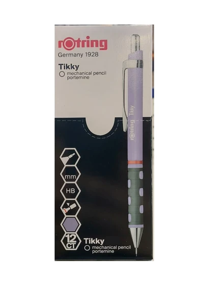 Rotring Versatil Kalem (mekanik Uçlu Kurşun Kalem) Tikky Rd Lila 0.5 Mm 2189065 (12 Li Paket) ürün görseli 1