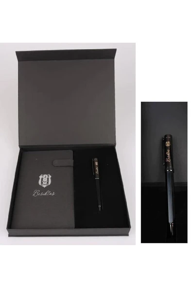 Timon Beşiktaş  isanslı Premıum Defter+Tükenmez Kalem Set ürün görseli 1