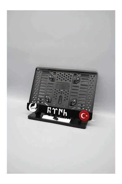 Kurt - Türk - Bayrak 3D Kabartmalı Pleksi Motor Plakalık ürün görseli 1