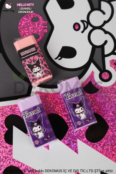 kuromi YENİ SEZON LİSANSLI KUROMI 2 ADET SİLGİ ürün görseli 1