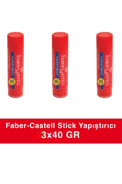 Faber Castell Stick Yapıştırıcı 40 gr 3 adet ürün görseli 1