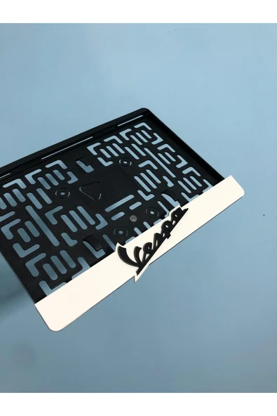 Beyaz Vespa Motor Plakalık ürün görseli 1