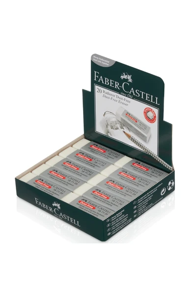 Faber Castell Dust-free Beyaz Silgi Büyük Boy 20`li Kutu ürün görseli 1