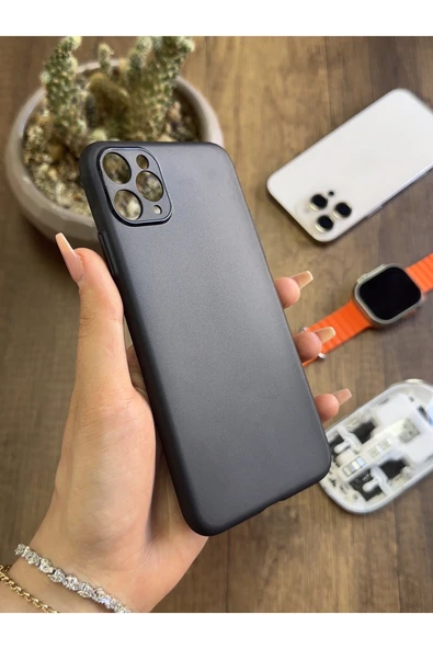 iPhone 11 Pro Max Uyumlu Süper İnce Mat Ultra Thin Silikon Kılıf ürün görseli 1