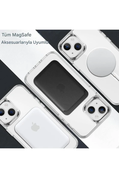 iPhone 13 Şeffaf Magsafe Kılıf MTL SAFE - Resim 3