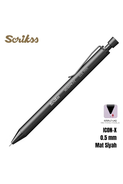 Scrikss Versatil Kalem Icon-X 0.5mm Siyah ürün görseli 1
