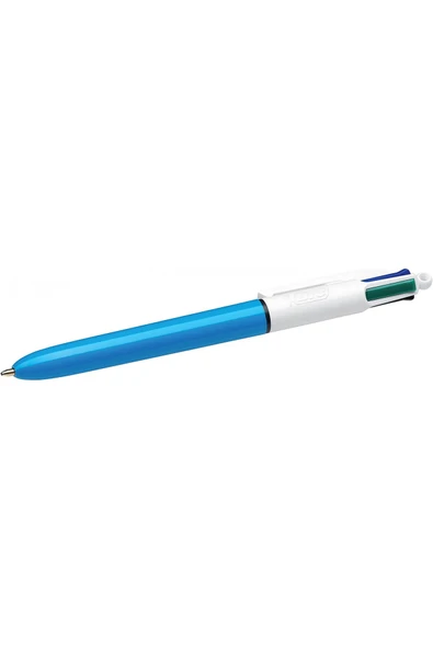 Bic 4 Renk Tükenmez Kalem 1.0mm Uç, Tek Kalemde Mavi, Kırmızı, Yeşil ve Siyah Renkler (1 Adet) ürün görseli 1