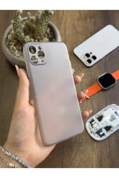 iPhone 12 Pro Max Uyumlu Süper İnce Mat Ultra Thin Silikon Kılıf ürün görseli 1