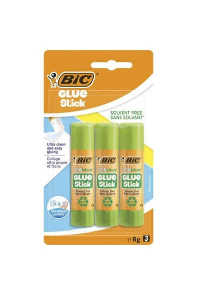 Bic Eco Glue Stick Yapıştırıcı 8gr 3'lü Blister ürün görseli 1