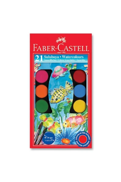 Faber Castell Suluboya 21 Renk Büyük Boy ürün görseli 1