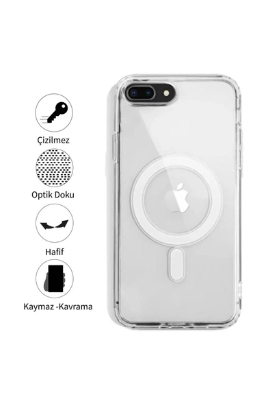 IPHONE 7 PLUS Şeffaf Magsafe Kılıf MTL SAFE - Resim 3