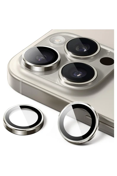 iPhone 16 Pro / 16 Pro Max Uyumlu Safir Lens Çizilmez Dayanıklı Kamera Koruyucu ürün görseli 1