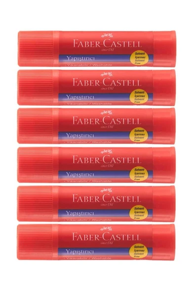 Faber Castell Glue Stick Yapıştırıcı Katı Yapıştırıcı 40 Gr Ruj Yapıştırıcı 6 Adet ürün görseli 1