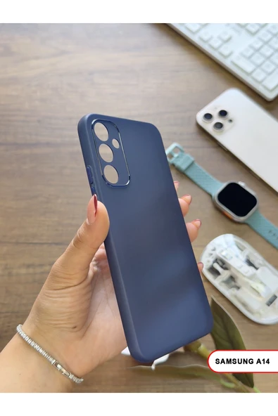 Samsung Galaxy A14 Uyumlu Süper İnce Mat Ultra Thin Silikon Kılıf ürün görseli 1