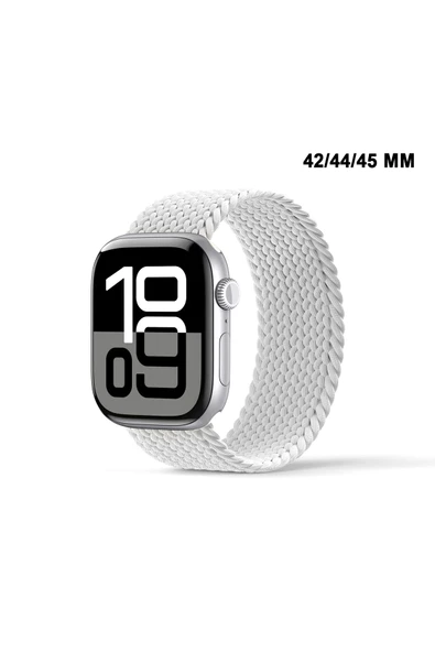 Apple Watch Uyumlu 1/2/3/4/5/6/SE/7/8/9Seri 42/44/45/49MM Solo Loop Kordon Kayış Silikon SBeden MT94 ürün görseli 1