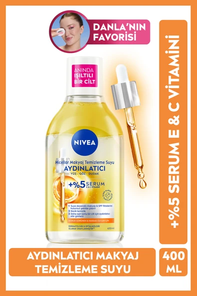 Aydınlatıcı Micellar Makyaj Temizleme Suyu 400ml, Serum Etkili, C Vitamini, Cilt Tonu Eşitleyici ürün görseli 1