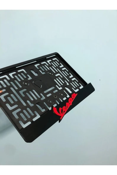 Kırmızı Siyah Vespa Motor Plakalık ürün görseli 1
