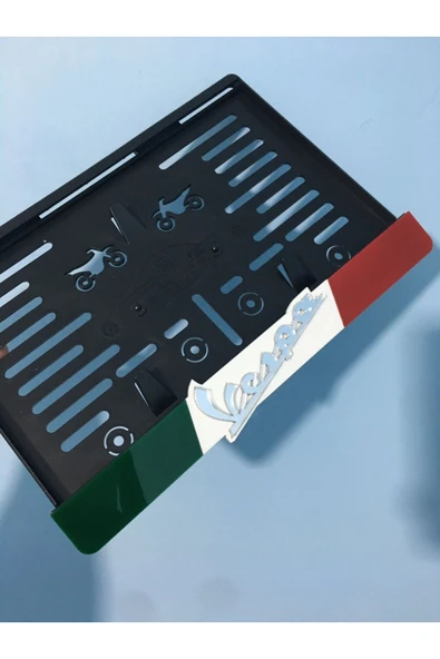 Gümüş Vespa Motor Plakalık - Resim 2