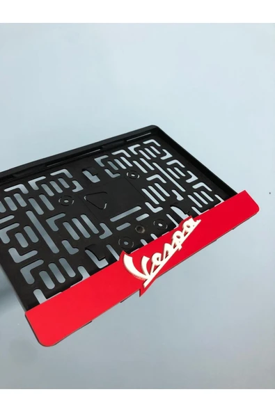 Kırmızı Vespa Motor Plakalık ürün görseli 1