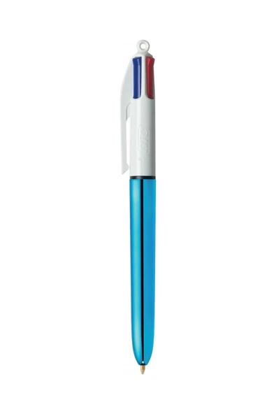 Bic 4 Colours Shine 4 Renk Tükenmez Kalem Mavi Gövde ürün görseli 1