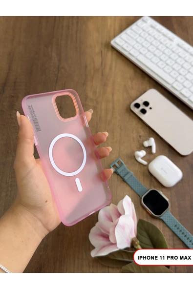 iPhone 11 Pro Max Magsafe Uyumlu Mat Sert KLEİN Kılıf - Resim 5