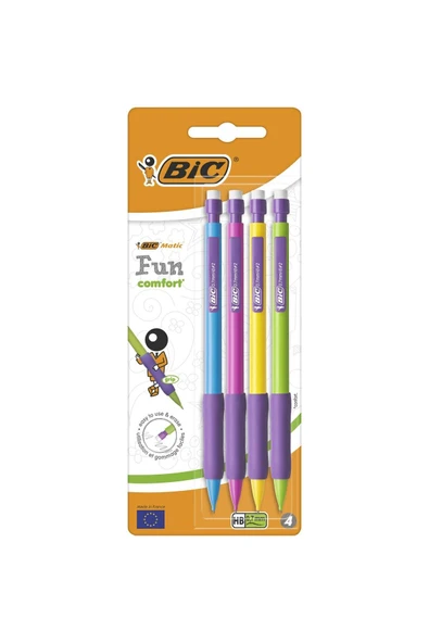 Bic Matic Fun Comfort 0.7mm Versatil Kalem 4'lü Blister ürün görseli 1