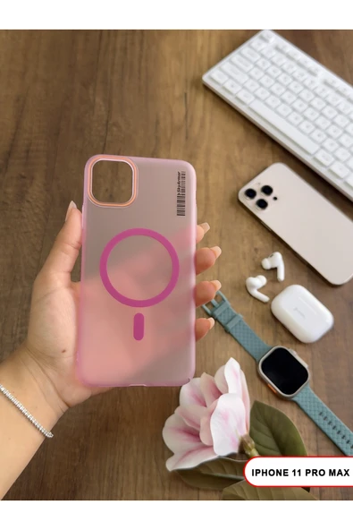 iPhone 11 Pro Max Magsafe Uyumlu Mat Sert KLEİN Kılıf - Resim 4