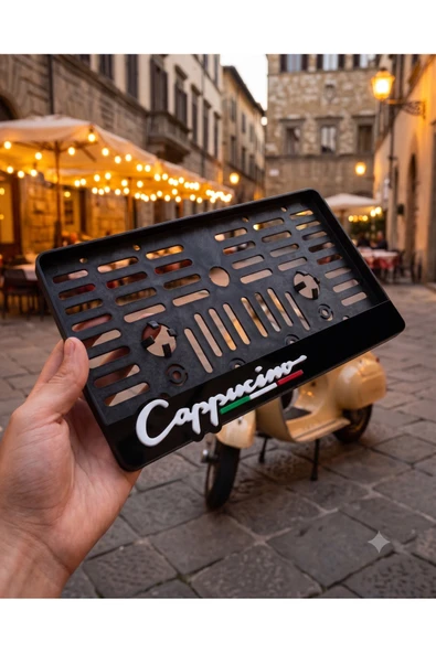 Cappuccino İsme Özel Kabartmalı Lüks Pleksi Plakalık Motor ürün görseli 1