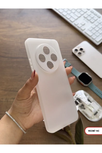 Redmi 14C Uyumlu Süper İnce Mat Ultra Thin Silikon Kılıf ürün görseli 1