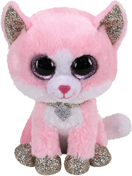 Ty Beanie Boo Fiona Pembe Peluş Kedi 15 cm ürün görseli 1