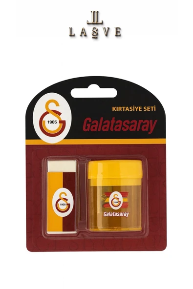 Galatasaray YENİ SEZON KALEMTIRAŞ VE SİLGİ 2 Lİ KIRTASİYE SETİ ürün görseli 1