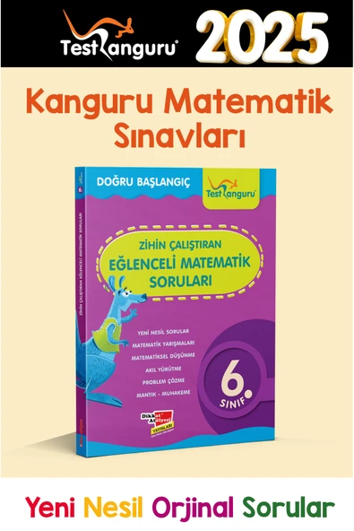 Dikkat Atölyesi Yayınları 6. Sınıf Zihin Çalıştıran Eğlenceli Kanguru Matematik Soruları ürün görseli 1