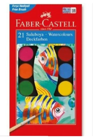 Faber Castell Suluboya 21 Renk Büyük Boy ürün görseli 1