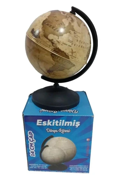 Mepmedya Yayınları Eskitilmiş Dünya Küresi 14cm ürün görseli 1