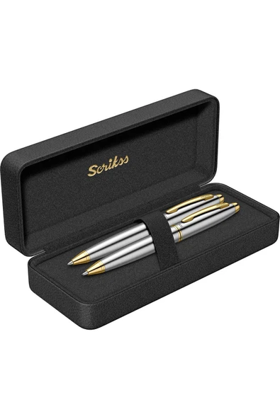 Scrikss WizDesign 88 TÜKENMEZKALEM + VERSATİL SET GOLD KROM (GARANTİLİ-LÜKS KUTULU-KİŞİYE ÖZEL) ürün görseli 1