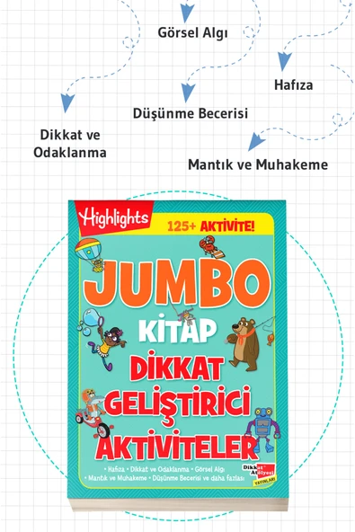 Dikkat Atölyesi Yayınları Jumbo Kitap Dikkat Geliştirici Aktiviteler / Kolektif / Dikkat Atölyesi Yayınları / 9786257928250 ürün görseli 1