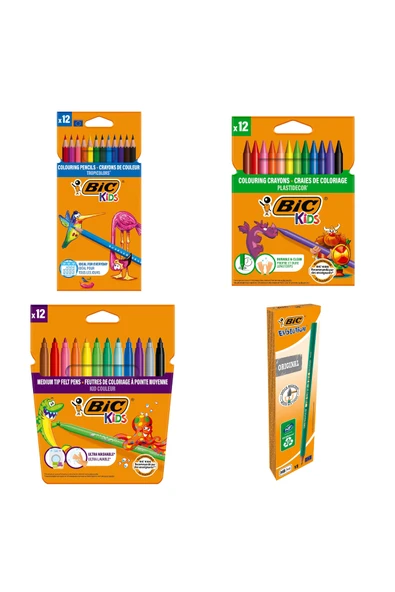 Bic 4'lü Okula Dönüş Seti 46 Parça Boyama Seti ürün görseli 1