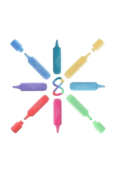 Faber Castell Fosforlu Kalem 8'li Pastel Set ürün görseli 1