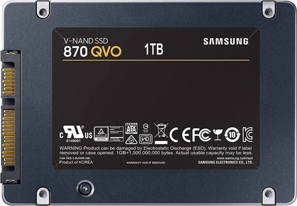 Samsung 870 Qvo Mz-77Q1T0Bw Sata 3.0 2.5 1 Tb Ssd-Outlet ürün görseli 1