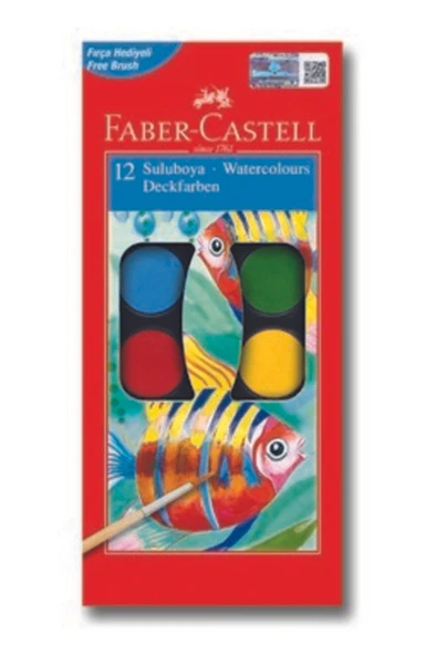 Faber Castell Faber-castell Suluboya, 12 Renk Küçük Boy ürün görseli 1
