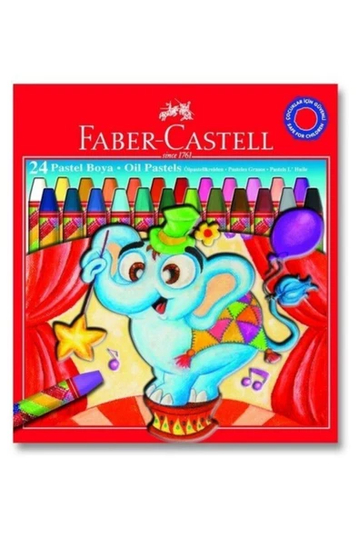 Faber Castell Orjinal Karton Kutulu 24'lü Kutu Pastel Boya ürün görseli 1