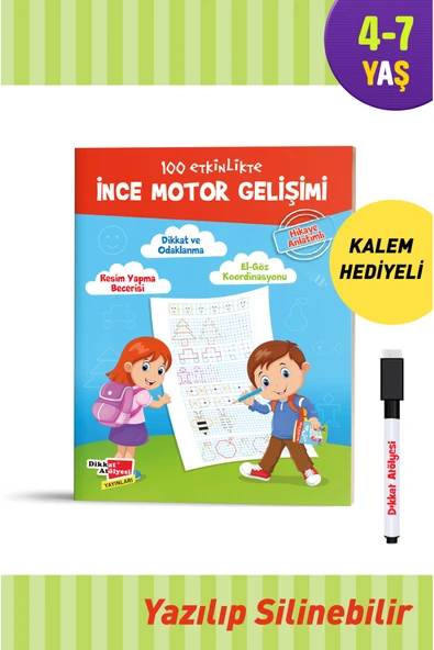 Dikkat Atölyesi Yayınları 100 Etkinlikte Ince Motor Gelişimi (Hikaye Anlatımlı) ürün görseli 1