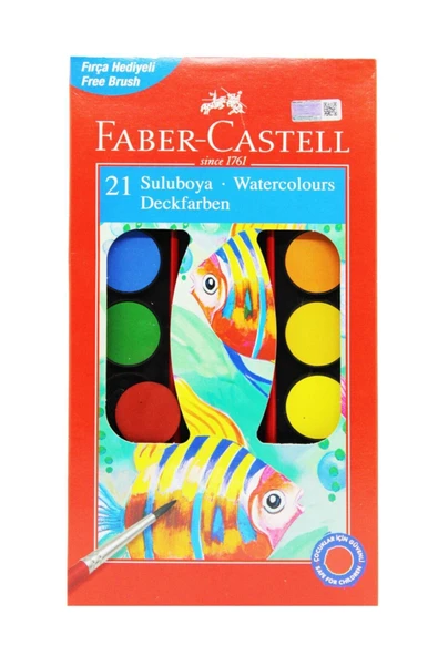 Faber Castell Sulu Boya 30 mm Tablet 21 Renk ürün görseli 1