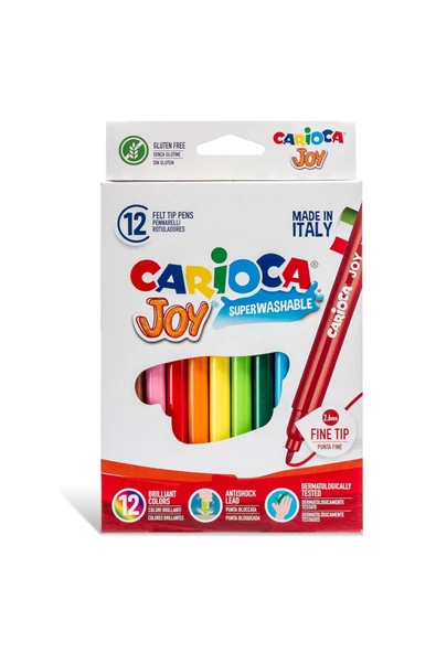 carioca Joy Süper Yıkanabilir Keçeli Boya Kalemi 12li ürün görseli 1